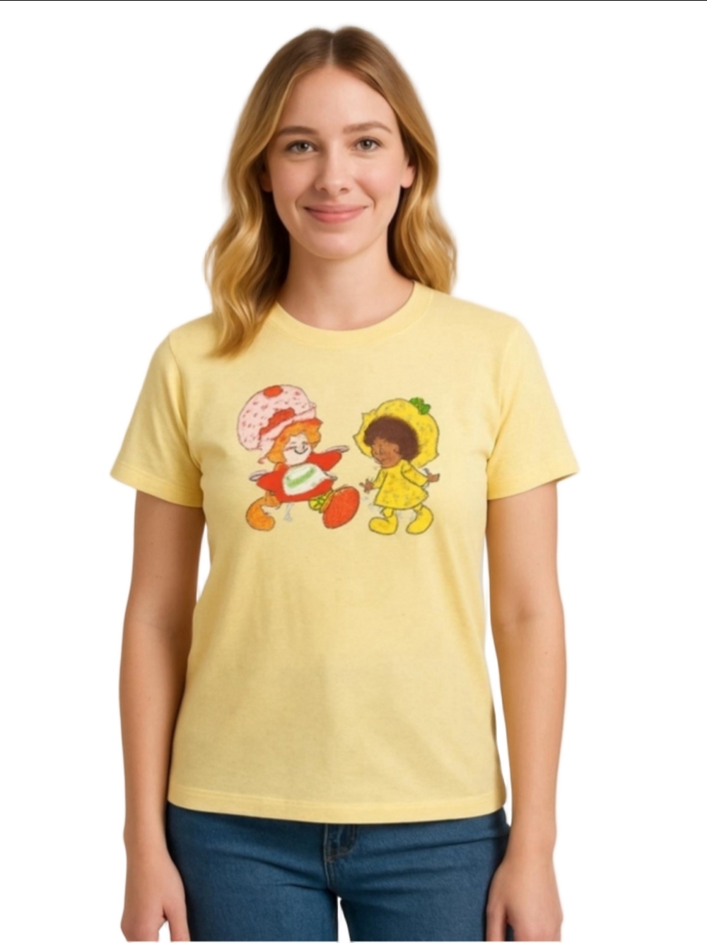 Strawberry Shortcake Yellow Short Sleeve tshirt
